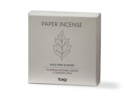 Wild Fern & Roses Paper Incense Leaves (Set of 10) Online Hot Sale