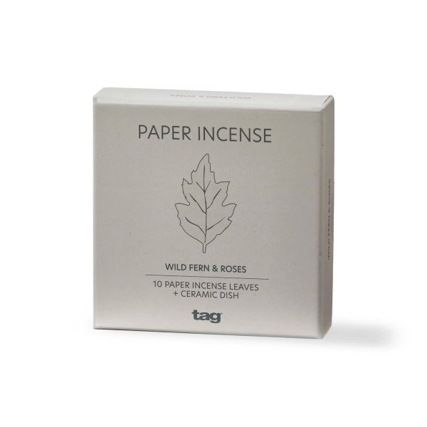 Wild Fern & Roses Paper Incense Leaves (Set of 10) Online Hot Sale