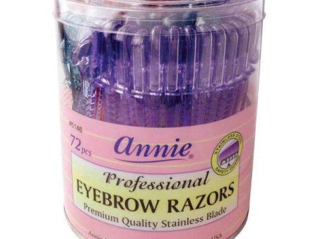 Annie Eyebrow Razor Display 72Ct Asst Color For Sale