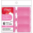 Annie Foam Rollers Jumbo 6Ct Pink For Cheap