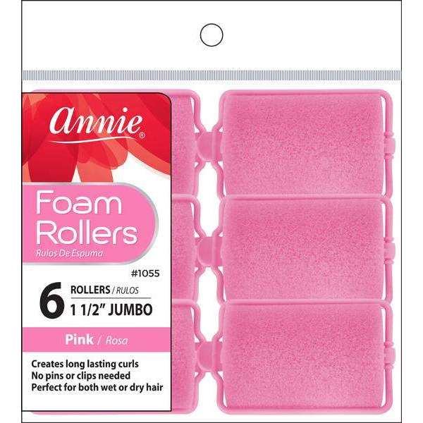 Annie Foam Rollers Jumbo 6Ct Pink For Cheap