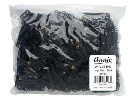 Annie Wig Clips L 100ct Black Bulk Supply