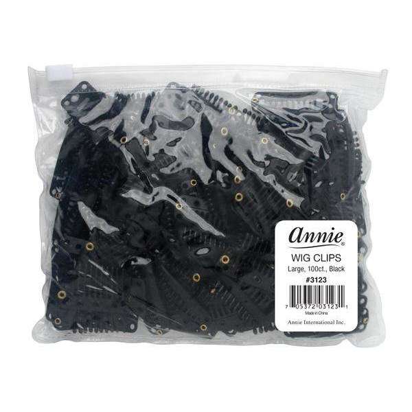 Annie Wig Clips L 100ct Black Bulk Supply