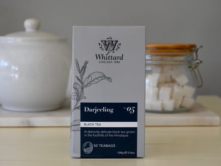 Darjeeling Black Tea 50 Round Teabags Whittard - Best By: 8 2023 on Sale