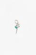 Dancer Leap in Air (In A Scorpion Kick) Crystal Sterling Silver Charm Sale