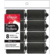 Annie Foam Rollers X-Large 8Ct Black Online Hot Sale