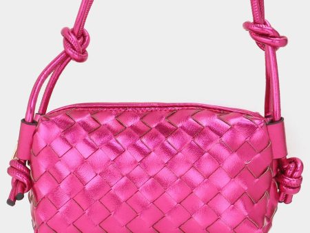 Metallic Weave Crossbody Bag Hot on Sale