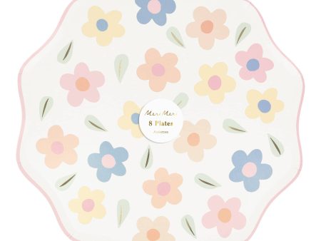 Meri Meri Happy Flowers Dinner Plates (Pack of 8) Discount