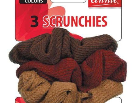 Annie Scrunchies 3Ct Asst Brown Color Fashion