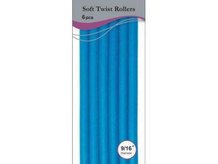 Annie Soft Twist Rollers 9 16  XL Blue (6pcs) on Sale