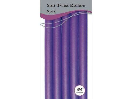 Annie Soft Twist Rollers 3 4  XL Purple (5pcs) For Sale