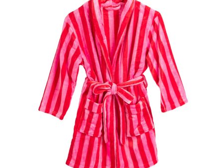 Felicity Stripe Robe in Red Online