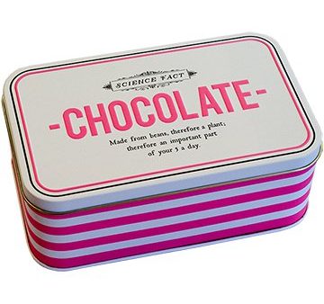 Chocolate Rectangle Tin by Alice Scott 6.5x4x2.5 inches Discount