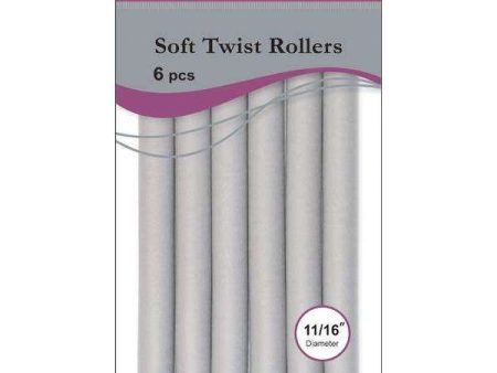 Annie Soft Twist Rollers 11 16  Gray (6pcs) Sale