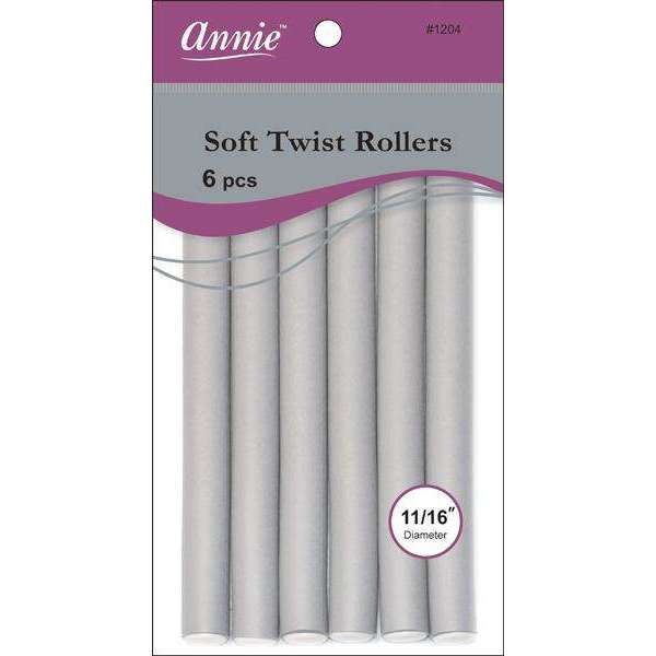 Annie Soft Twist Rollers 11 16  Gray (6pcs) Sale