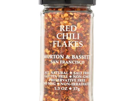 Morton And Bassett Seasoning - Chili Flakes - Red - 1.3 Oz - Case Of 3 For Discount