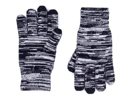 Twist Extra Large Touchscreen Gloves in Black White Online Sale