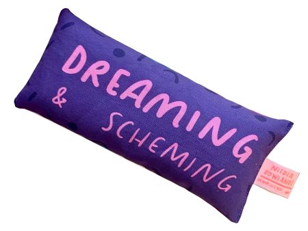 Dreaming & Scheming Purple Eye Pillow with Lavender For Sale