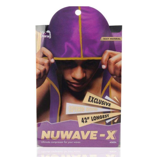 Mr. Durag NuWave-X Purple Durag Gold Stripe Sale