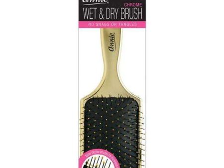 Annie Chrome Cushion Paddle Wet & Dry Brush Flexible Bristle Online Hot Sale