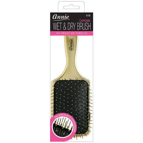 Annie Chrome Cushion Paddle Wet & Dry Brush Flexible Bristle Online Hot Sale