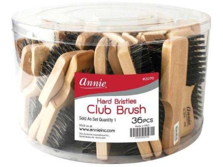 Annie Hard Mini Club Boar & Nylon Bristle Brush Bulk 36Ct Cheap