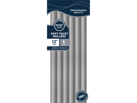 Annie Soft Twist Roller 12In 6ct Grey Sale