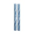 Blue Marble Taper Candles (Set of 2) Hot on Sale