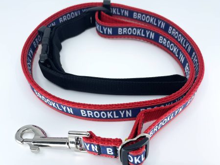 Brooklyn 3 4 Inch Adjustable Sports Doggie Leash in Red (6 feet) For Cheap