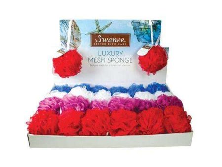 Swanee Mesh Sponge Display Set 24ct For Sale