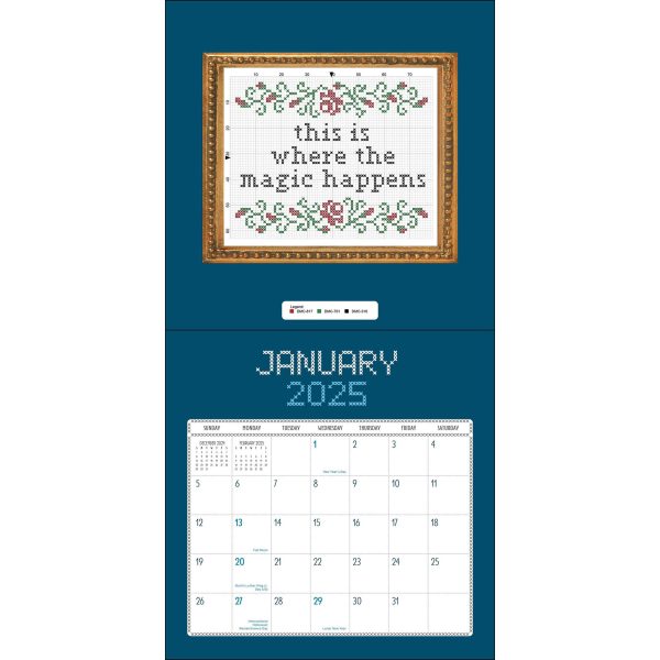 2025 Subversive Cross Stitch Wall Calendar Online Hot Sale