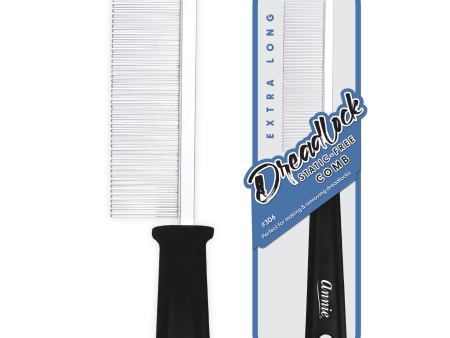 Annie Dreadlock Comb Extra Long Black Online now