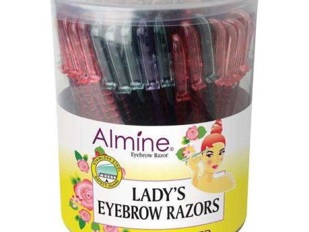 Almine Lady S Eyebrow Razor 72Ct Asst Color on Sale