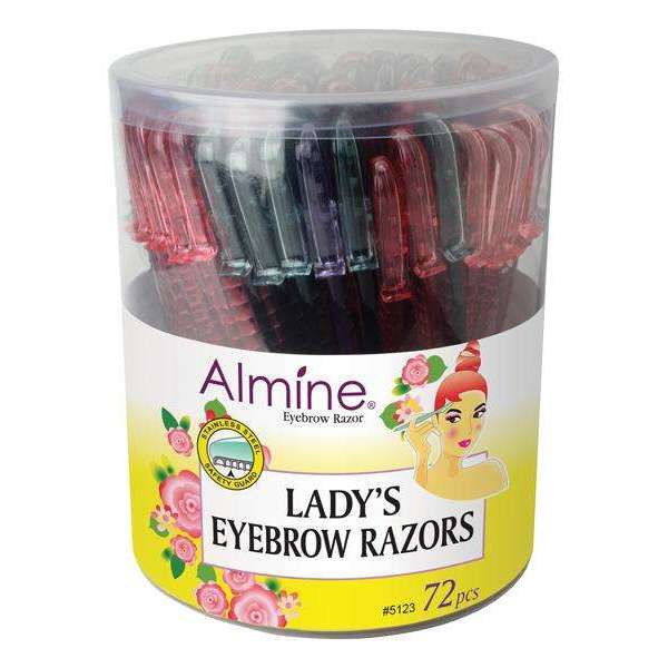 Almine Lady S Eyebrow Razor 72Ct Asst Color on Sale