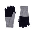 Colorblock Extra Large Touchscreen Gloves in Black Gray Fashion