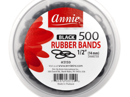 Annie Rubber Bands 500Ct Black Sale