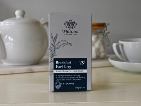 Breakfast Earl Grey Black Tea 50 Round Teabags Whittard- Best By: 8 2020 For Cheap