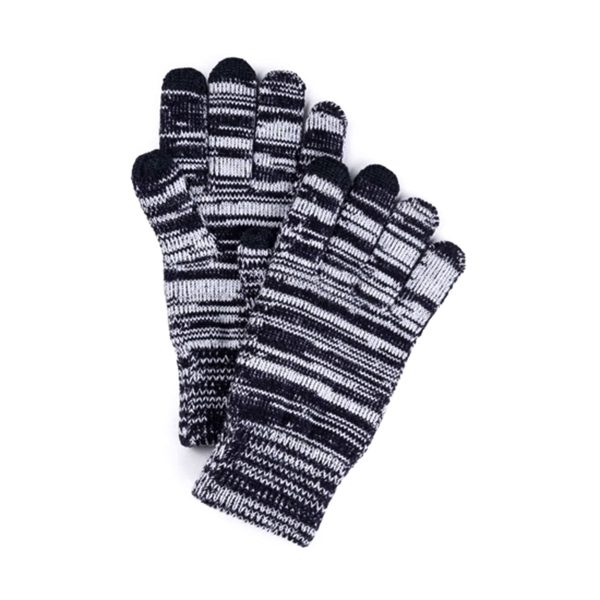 Twist Extra Large Touchscreen Gloves in Black White Online Sale