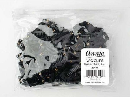 Annie Wig Clips M 100Ct Black Bulk For Discount