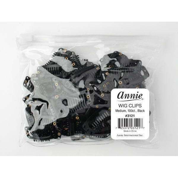 Annie Wig Clips M 100Ct Black Bulk For Discount