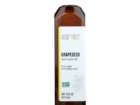 Aura Cacia - Natural Skin Care Oil Grapeseed - 16 Fl Oz Online now