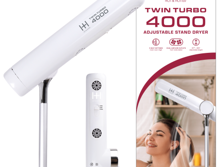 Hot & Hotter Twin Turbo 4000 Adjustable Handsfree Stand Dryer Discount