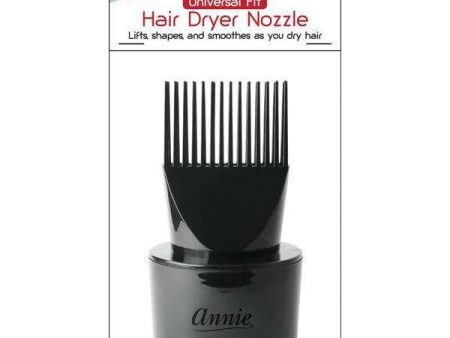 Annie Universal Fit Hair Dryer Nozzle Black Cheap