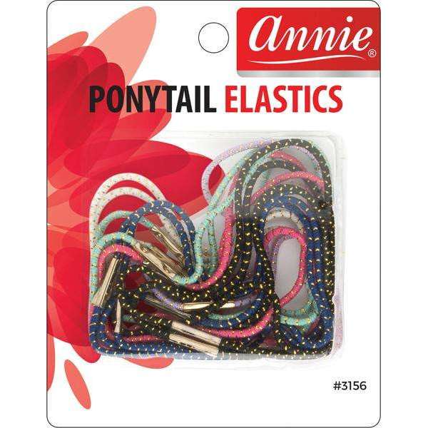 Annie Ponytail Elastics L 18Ct Asst Color Fashion