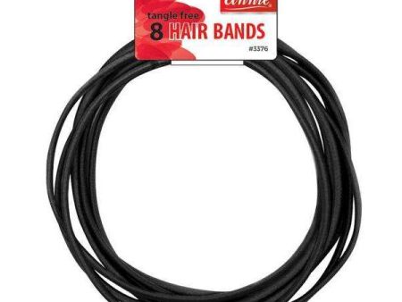 Annie Tangle Free Hair Band 17.5 Inch 8ct Black Online Hot Sale