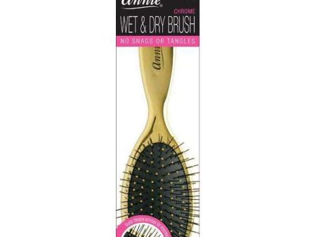 Annie Chrome Cushion Oval Wet & Dry Brush Flexible Bristle Online now