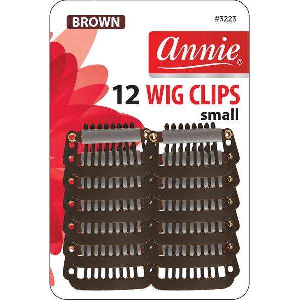 Annie Wig Clips Small 12Ct Brown Sale