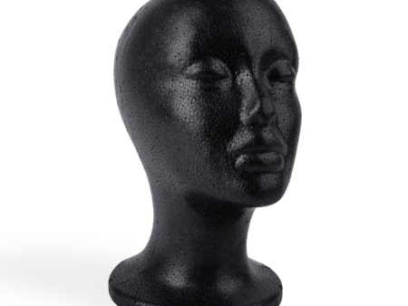 Annie Foam Wig Head, 21  Polystyrene Hairpiece Display, Black Hot on Sale