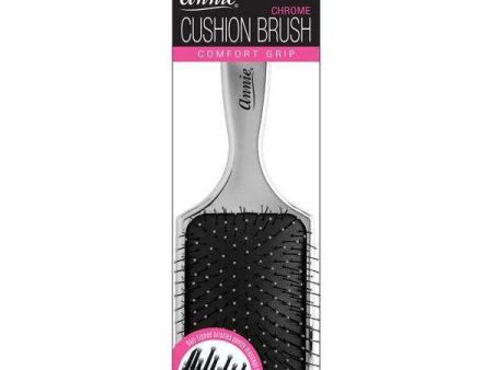 Annie Chrome Cushion Paddle Brush Nylon Bristle Sale