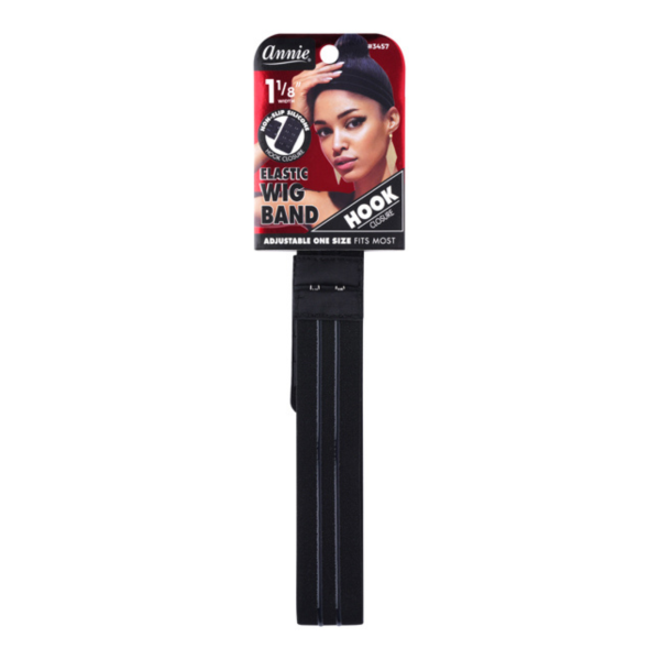 Annie Hook Wig Band 3cm Silicone Grip Black Discount